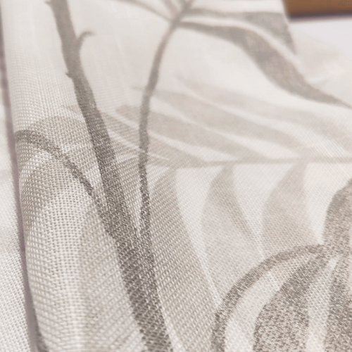 tejido beige estampado