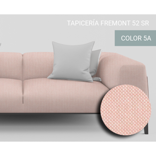 sofa tapizado en motivos rosas