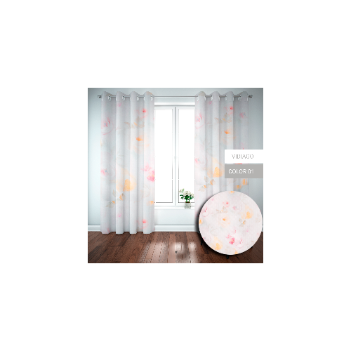 Visillo Vidiago · Floral · 3 Colores
